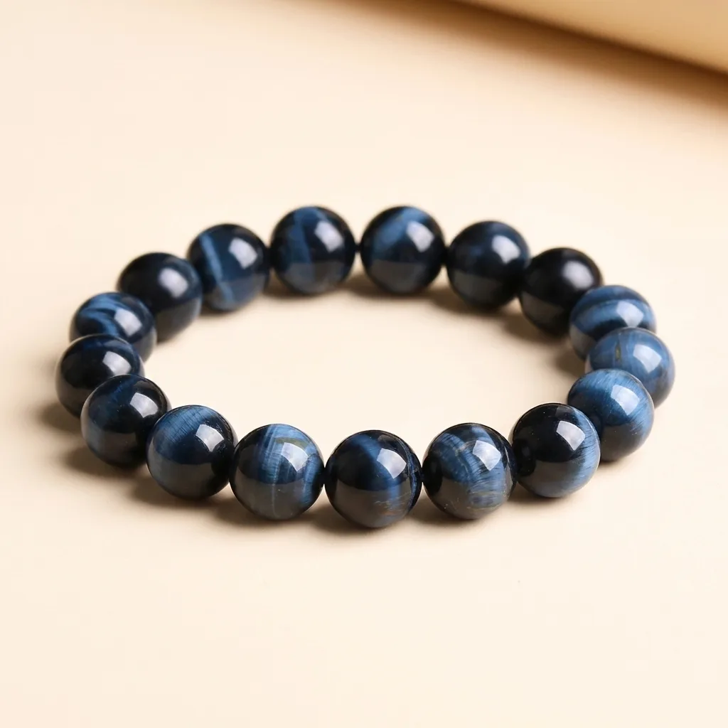 Blue Tiger's Eye Bead Bracelet