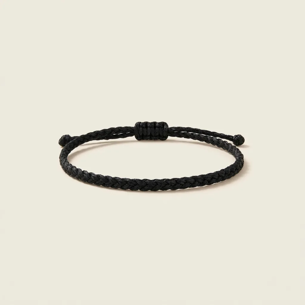 Braided Black Cord Bracelet