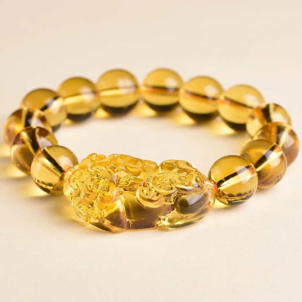 Citrine Pi Yao Bead Bracelet