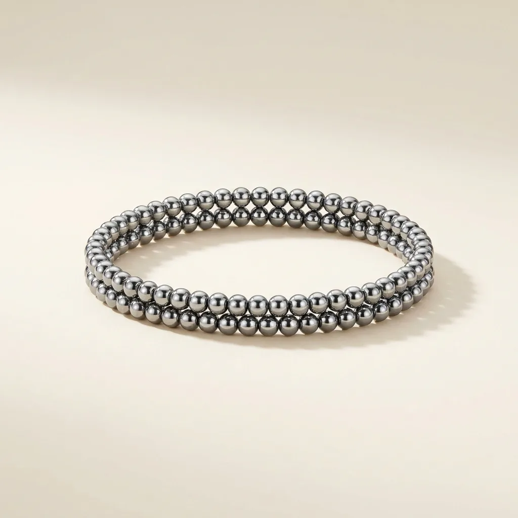 Hematite Mini Bead Bracelet