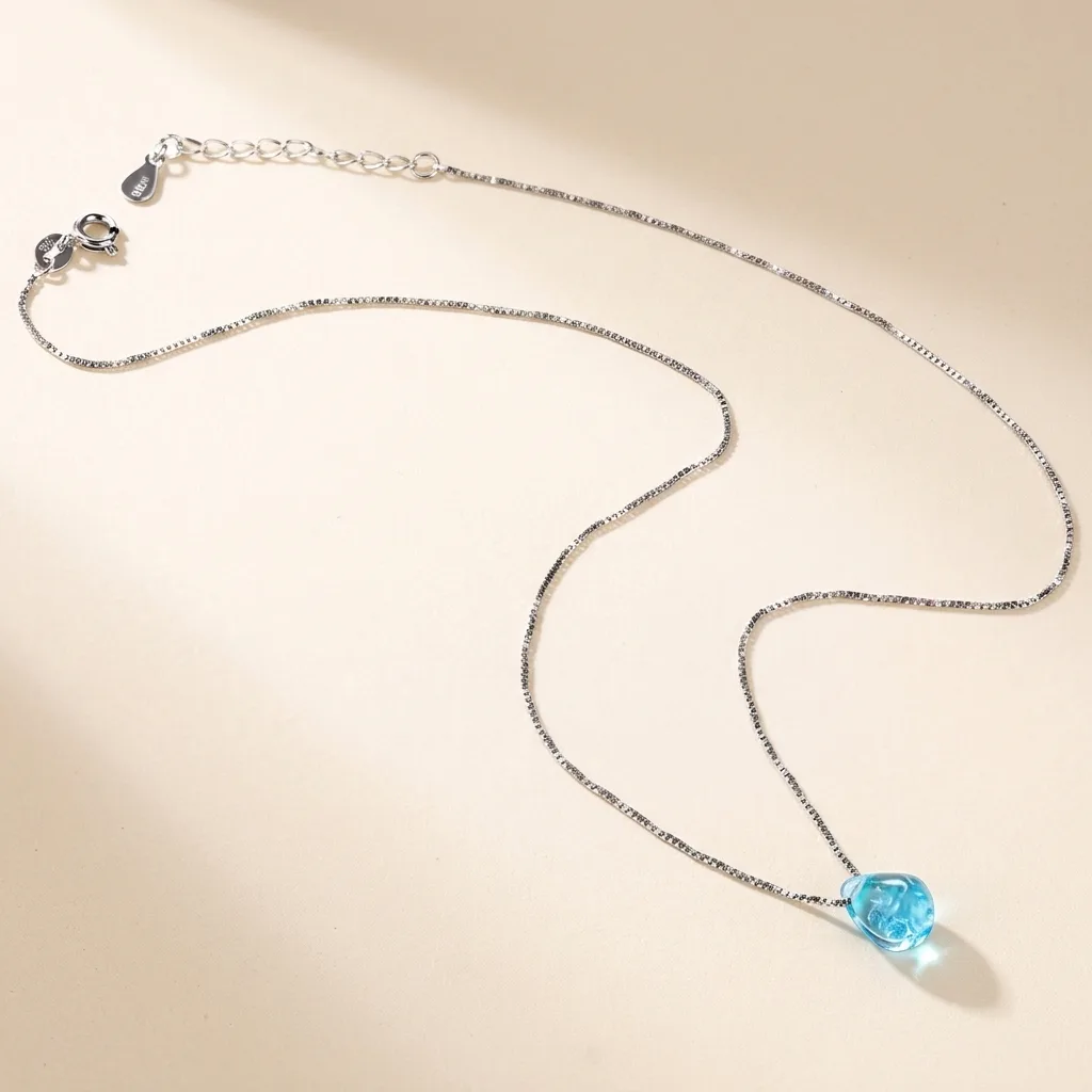 Ocean Drop Crystal Clavicle Necklace